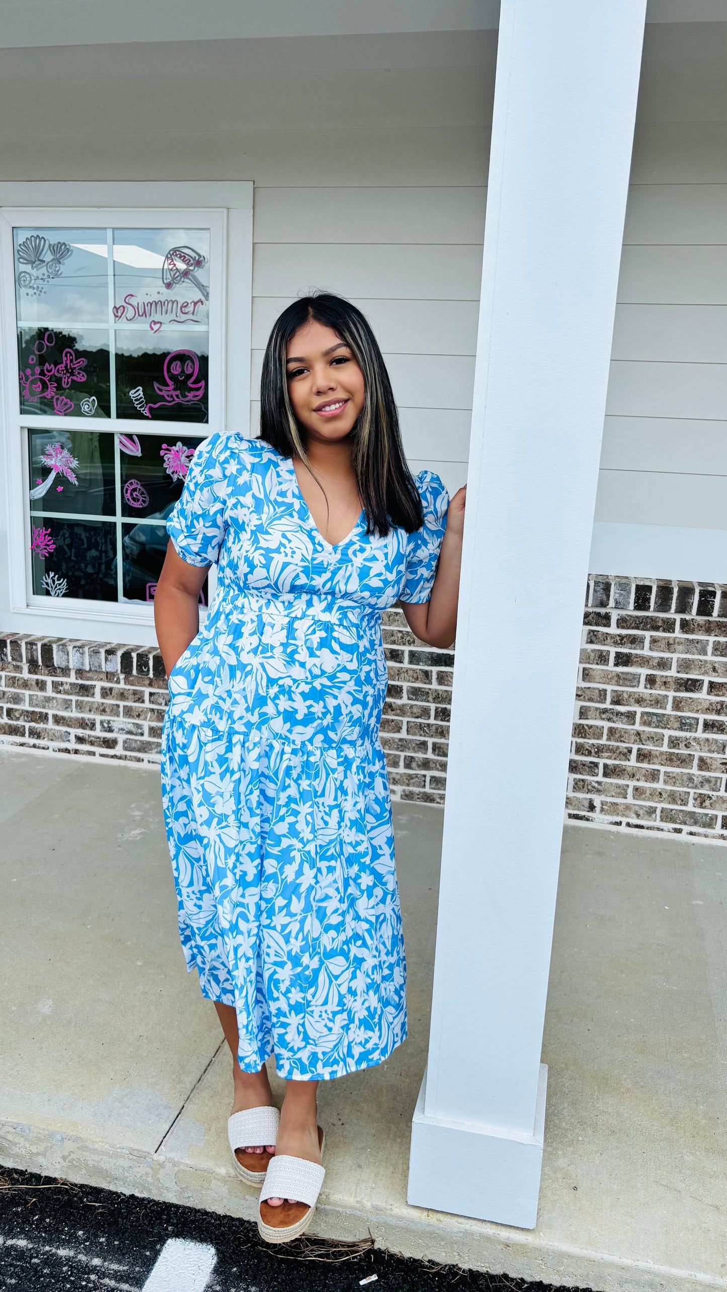 Blue maxi dress