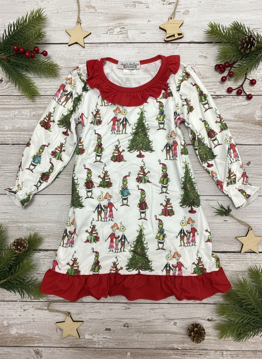 Ruffled Nightgown Dr Seuss