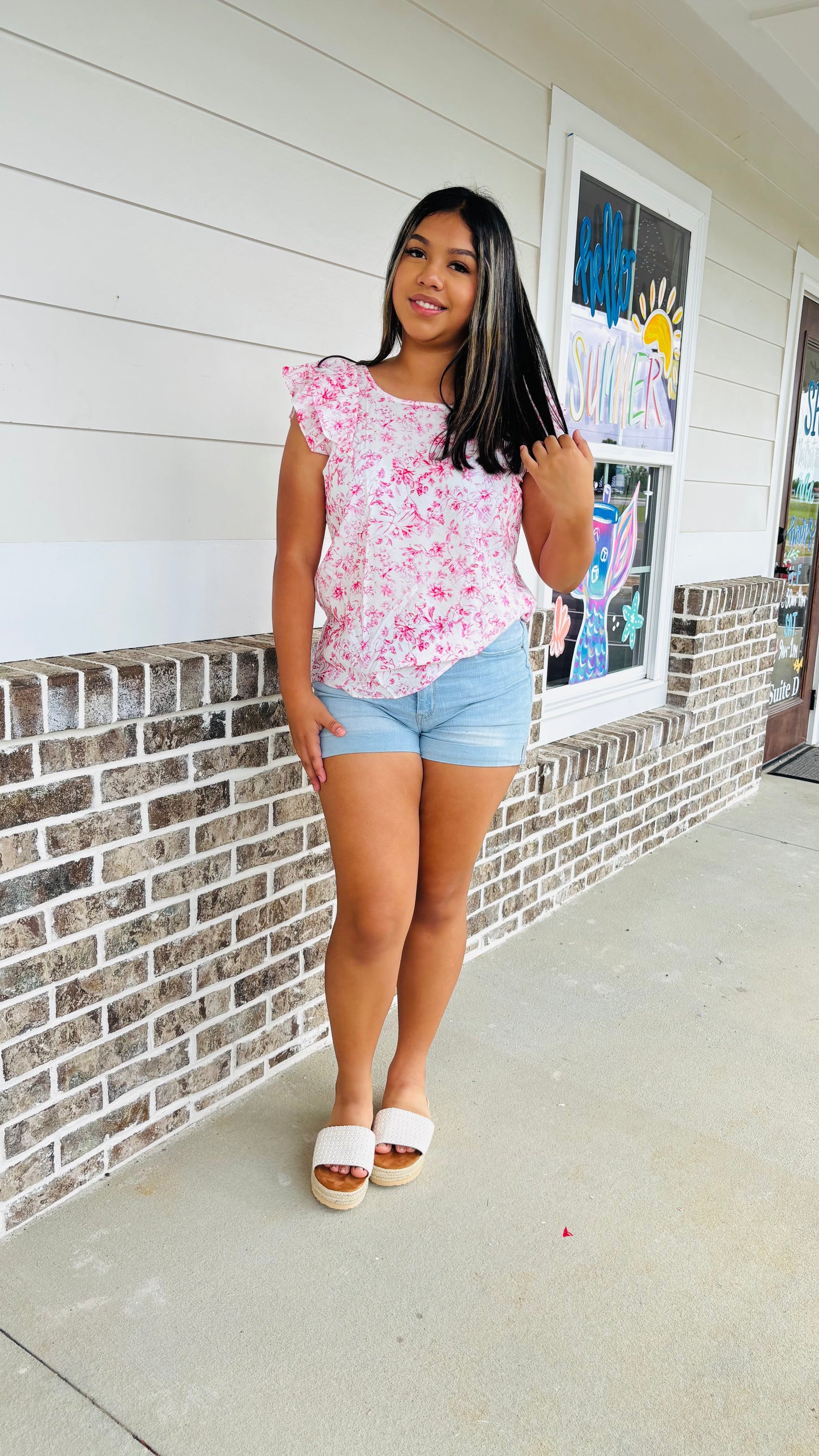 Pink bow shirt