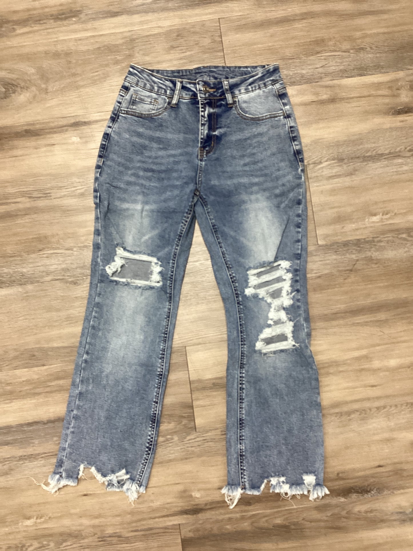 Raw Hem Ripped Jeans