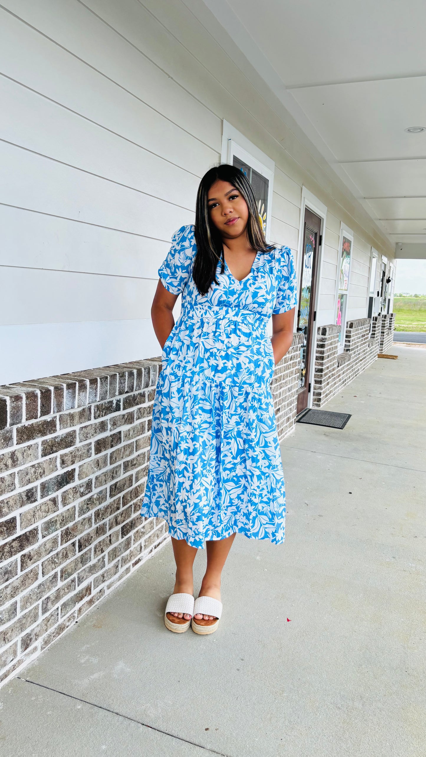 Blue maxi dress