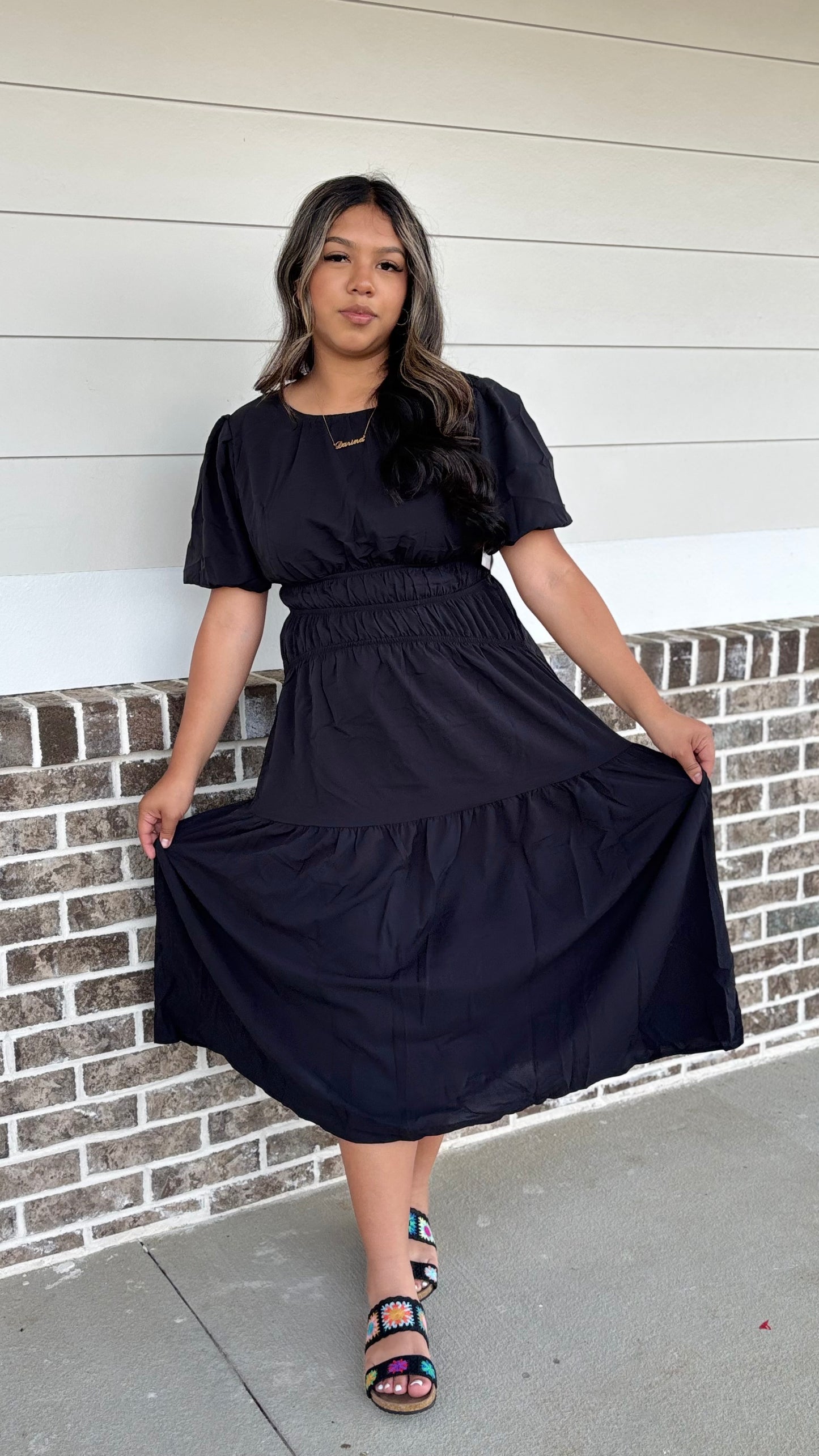 Black maxi dress