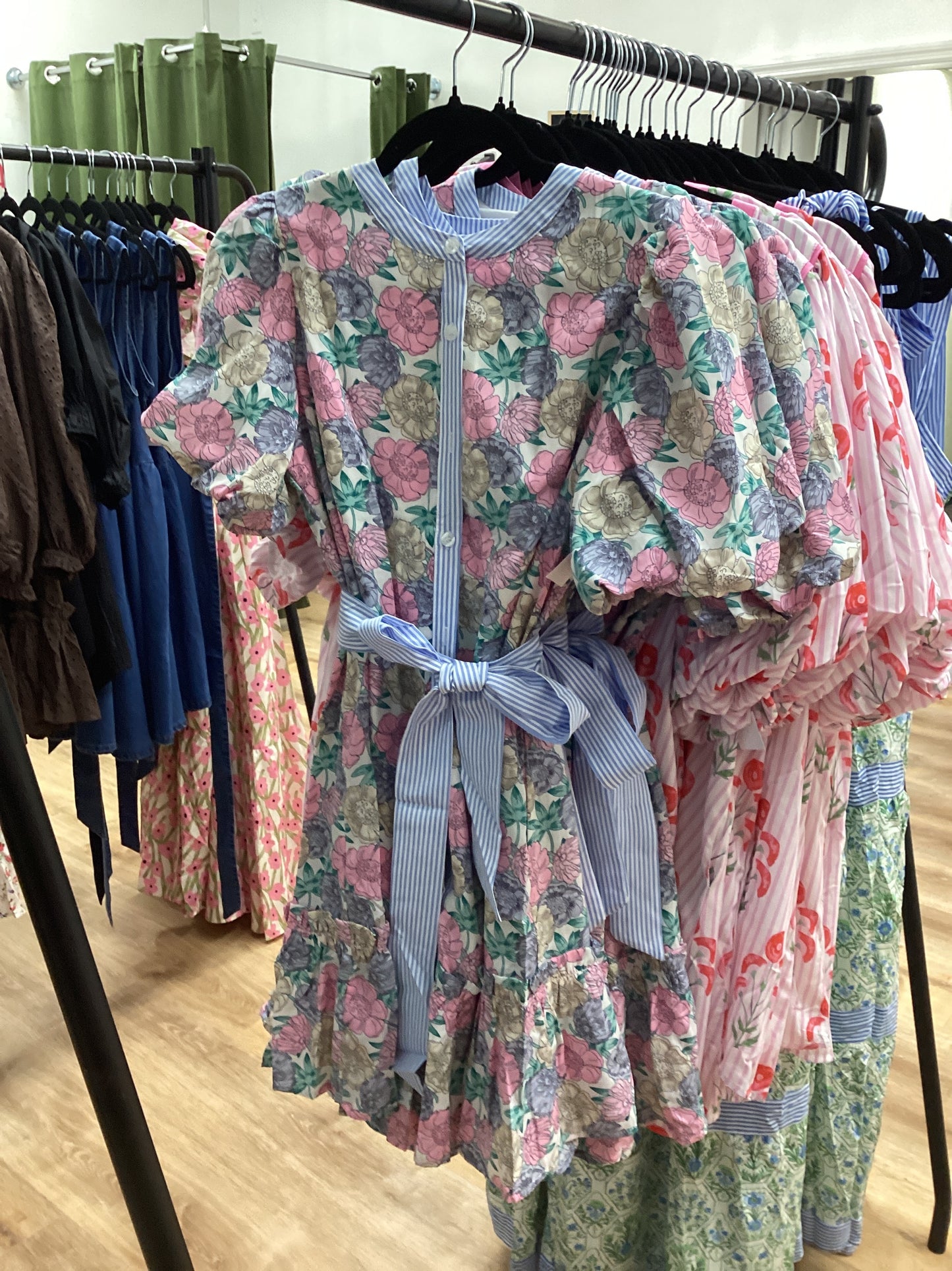 Paste colorful dress with flowers