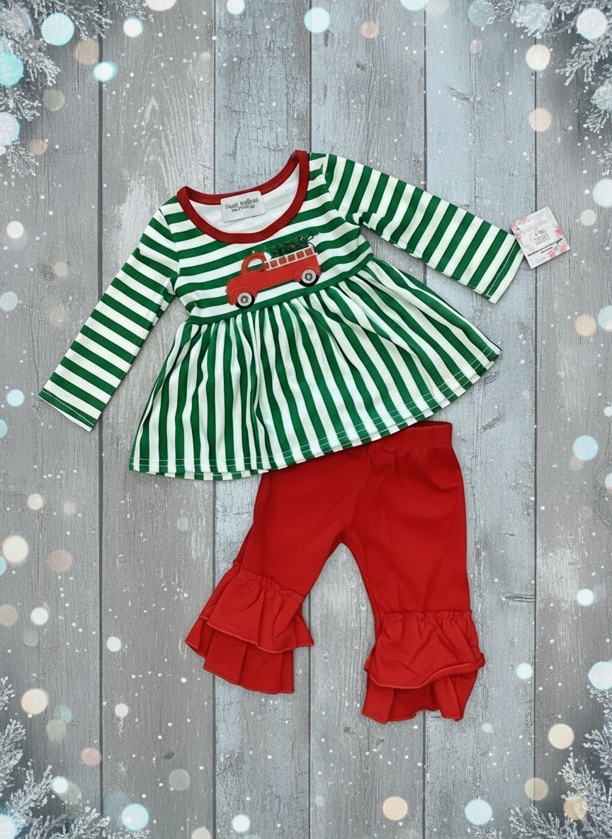 Christmas stripes set