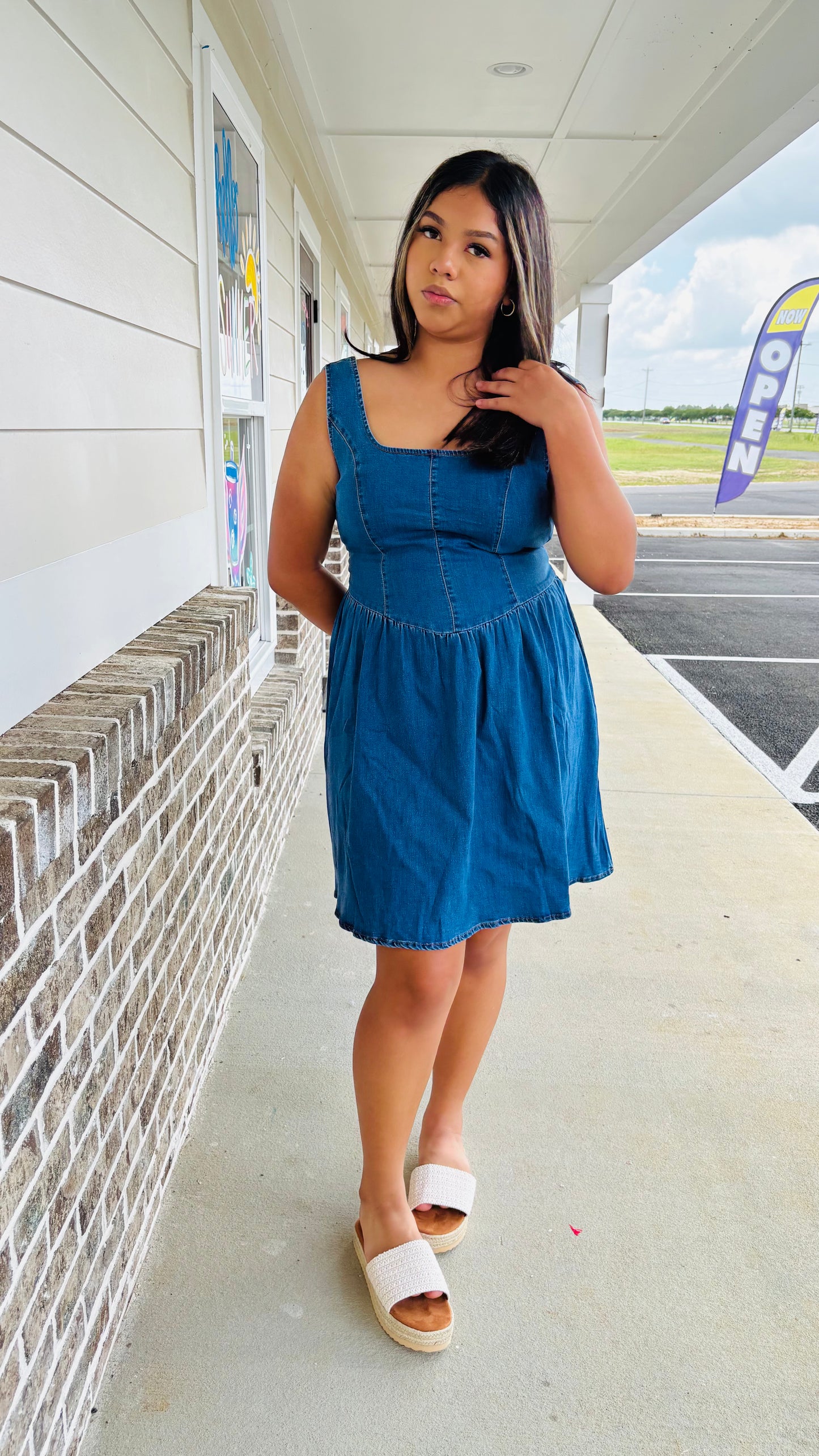 Denim dress