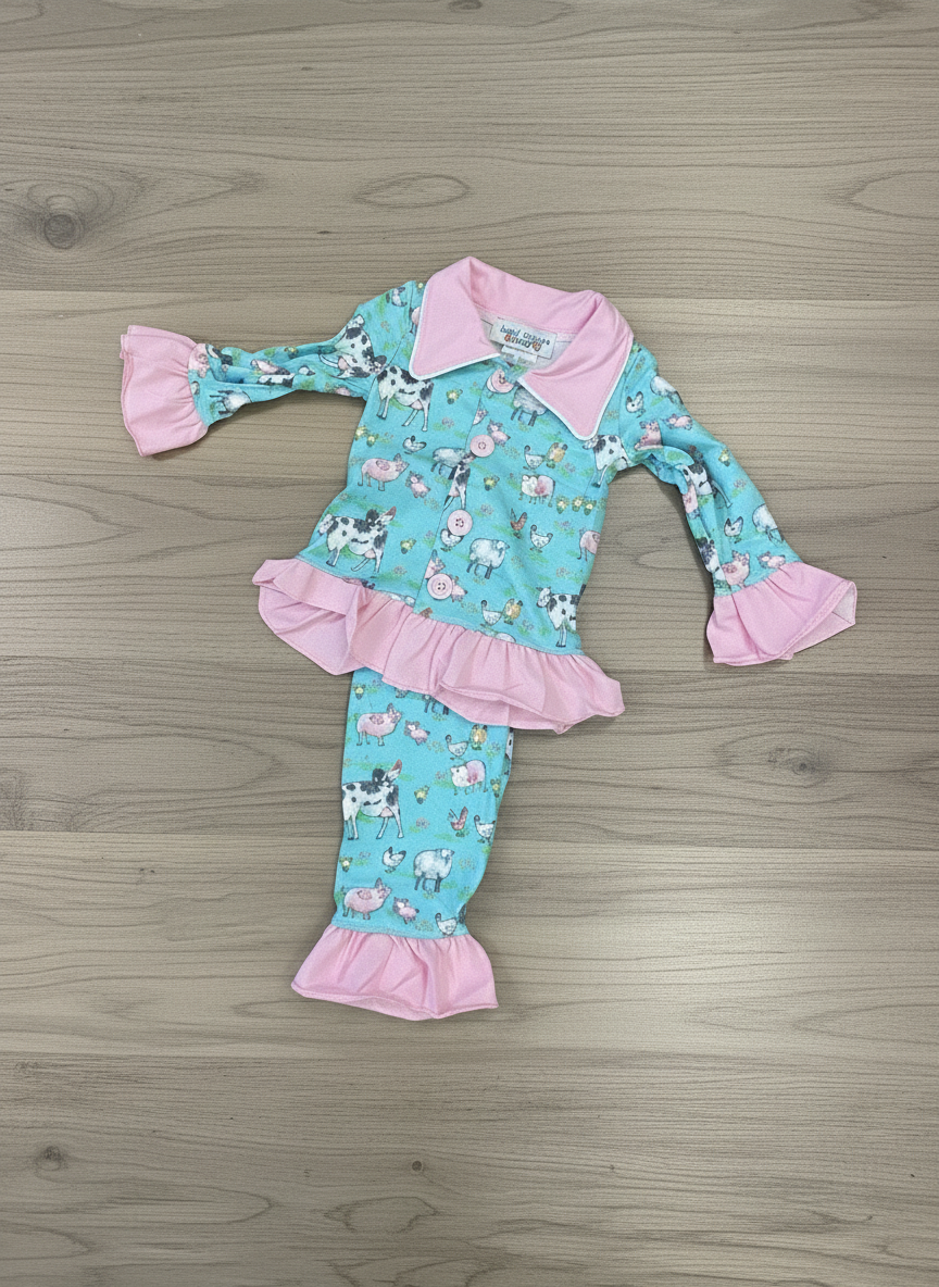 Cow print pajamas