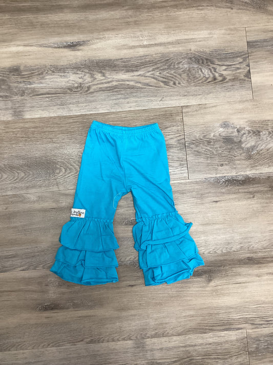 Light blue ruffled leggings
