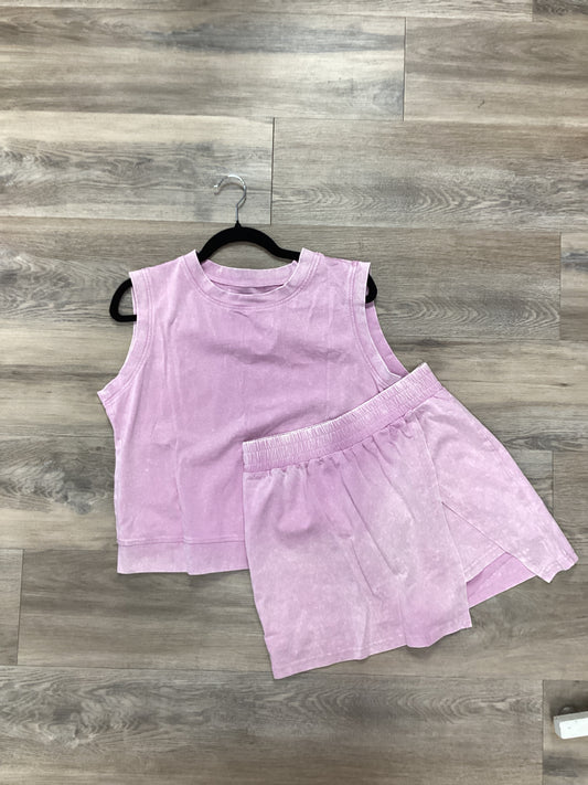 Pink Shirt and Skirt Set