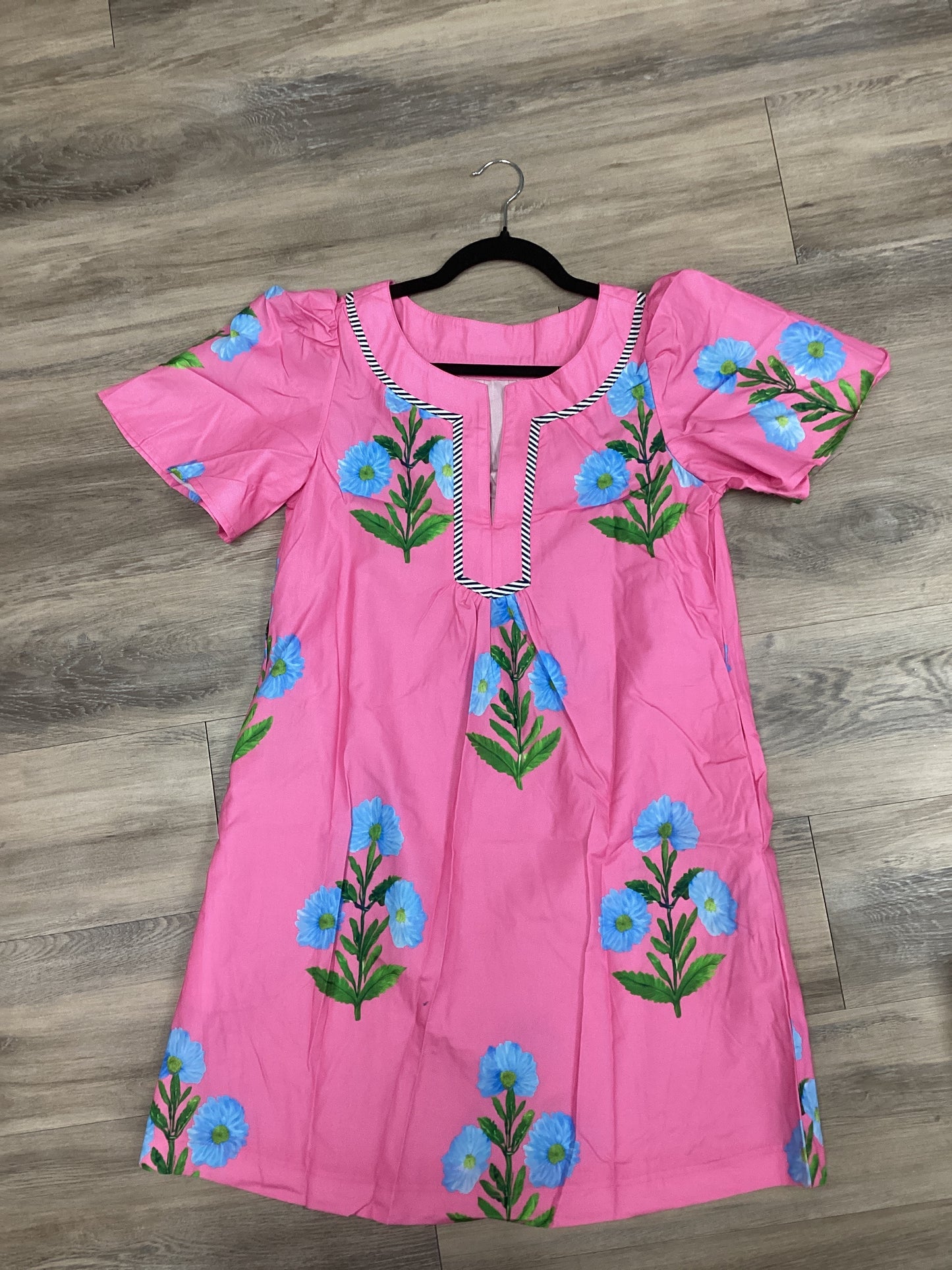 Short Pink Flower Dress