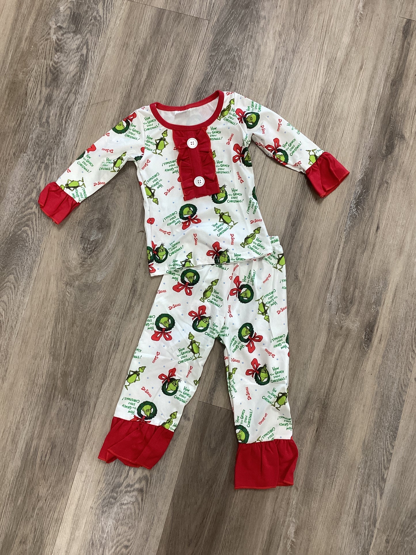 Grinch & Dr Seuss pajama set