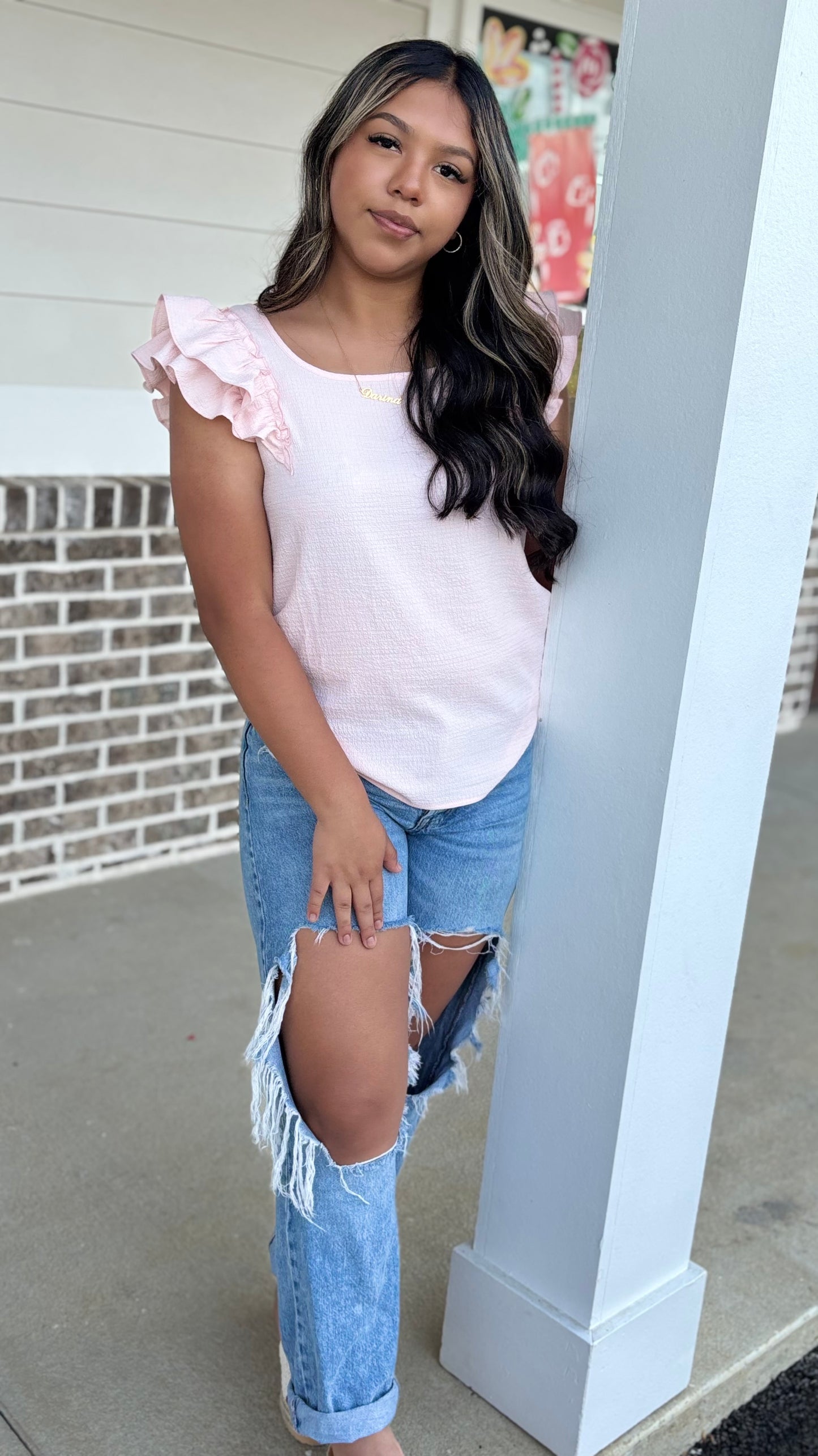 Pink blouse