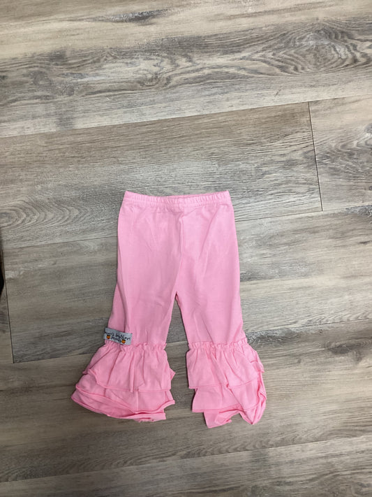 Pink ruffled leggings