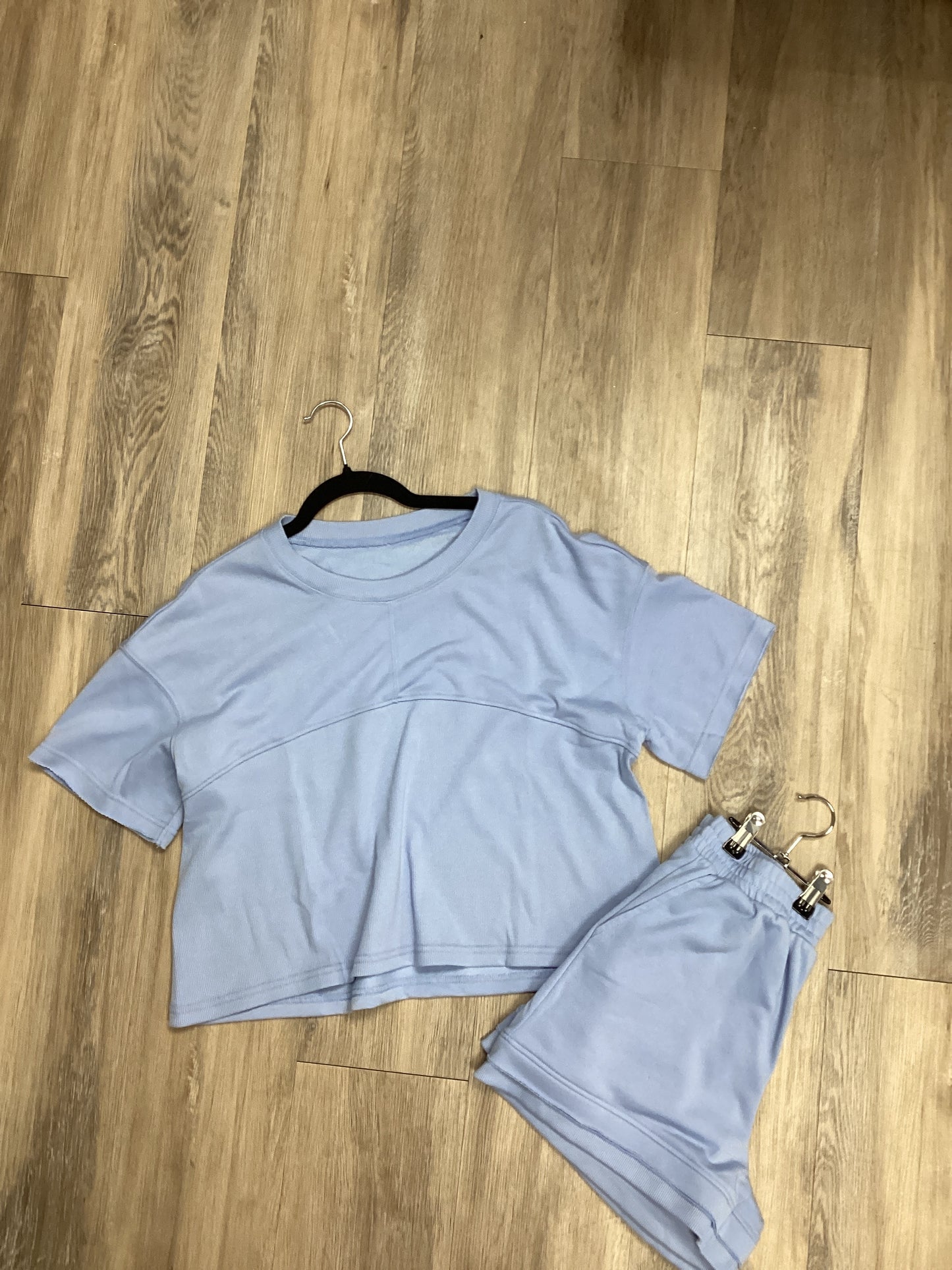 Blue Short Sleeve and Shorts Set
