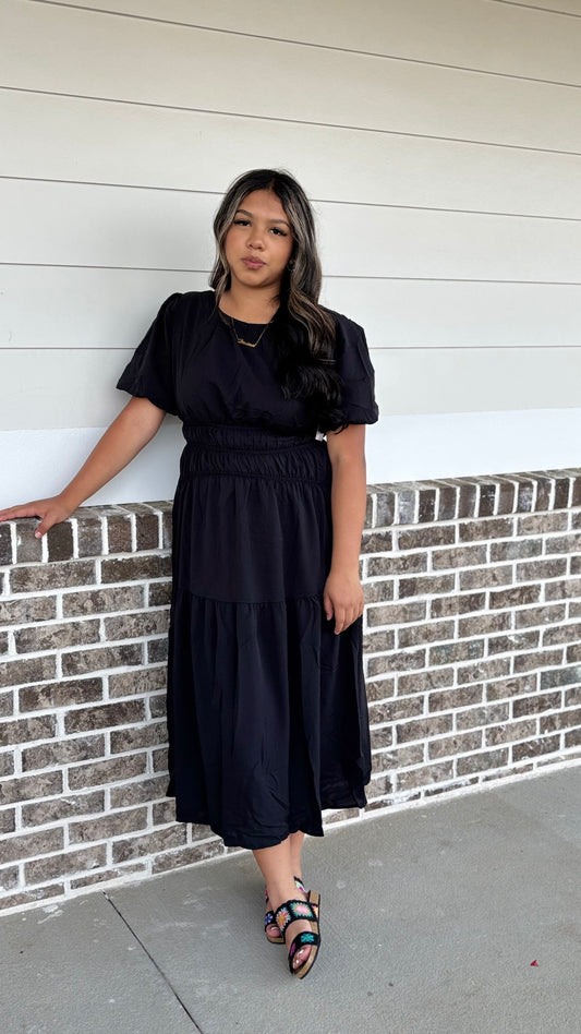 Black maxi dress