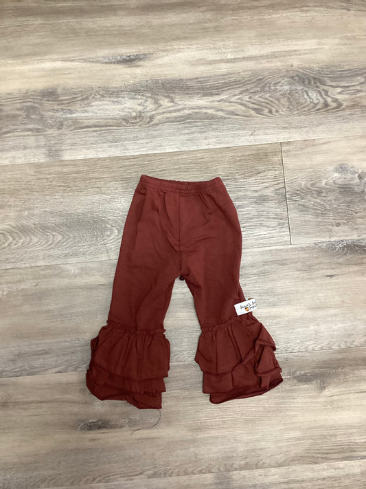 Red ruffled leggings