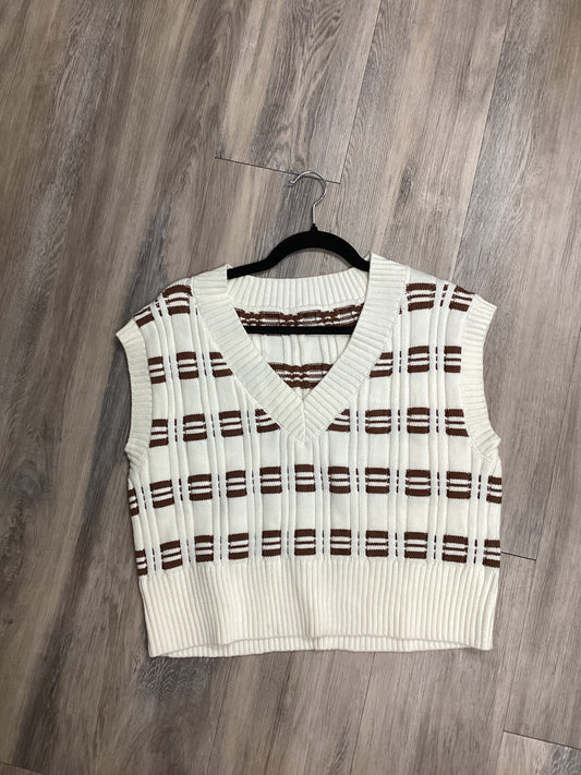 White and Brown Sweater Vest