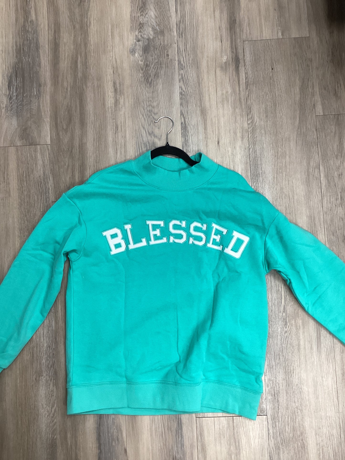 Teal Blessed Mockneck