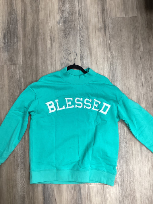 Teal Blessed Mockneck