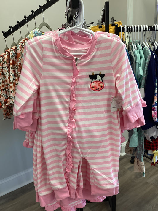 Girls cow pajamas