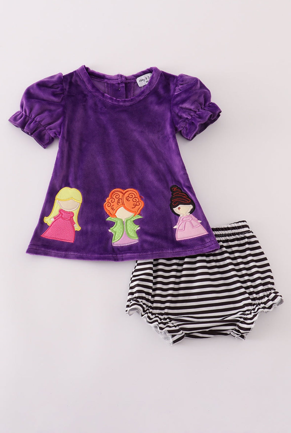 Purple Halloween bloomer set