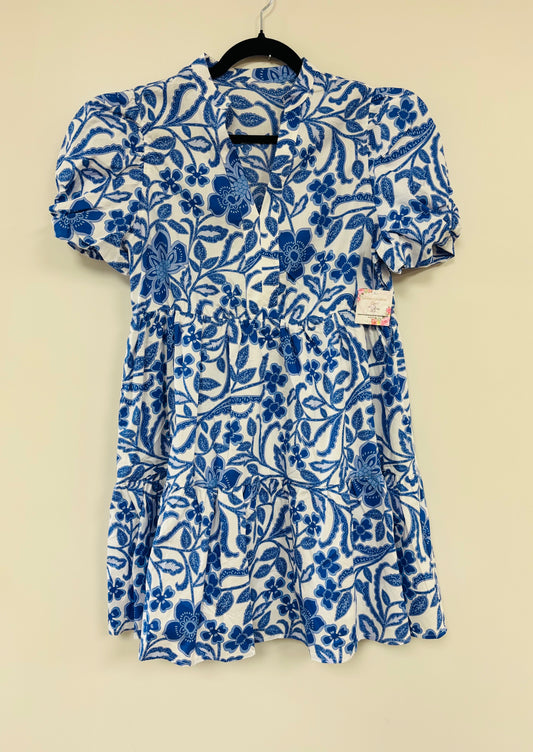 Blue boho dress