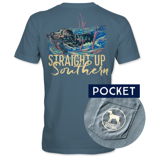 Blue straight up southern with pockets