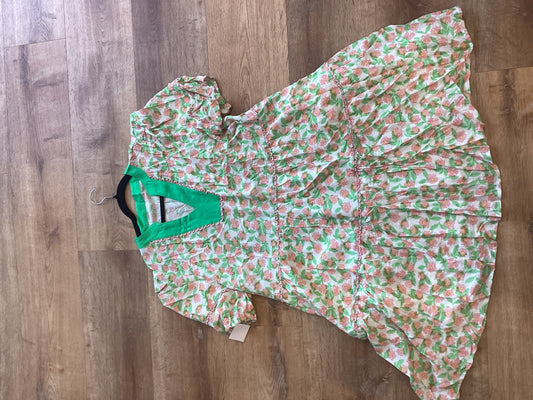 Green and pink dress