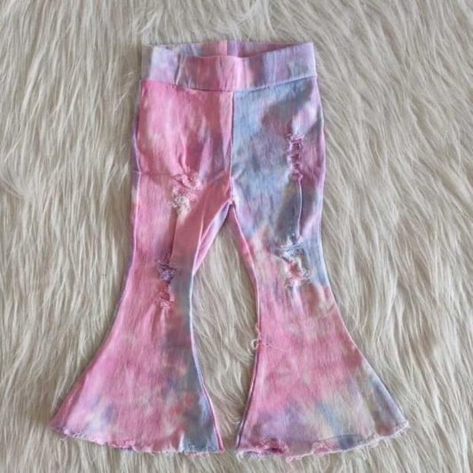 Tie-dye distress denim